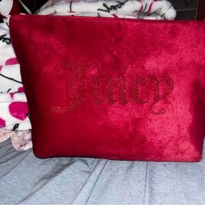 Juicy Couture Red Cosmetic Bag Velvet Finish